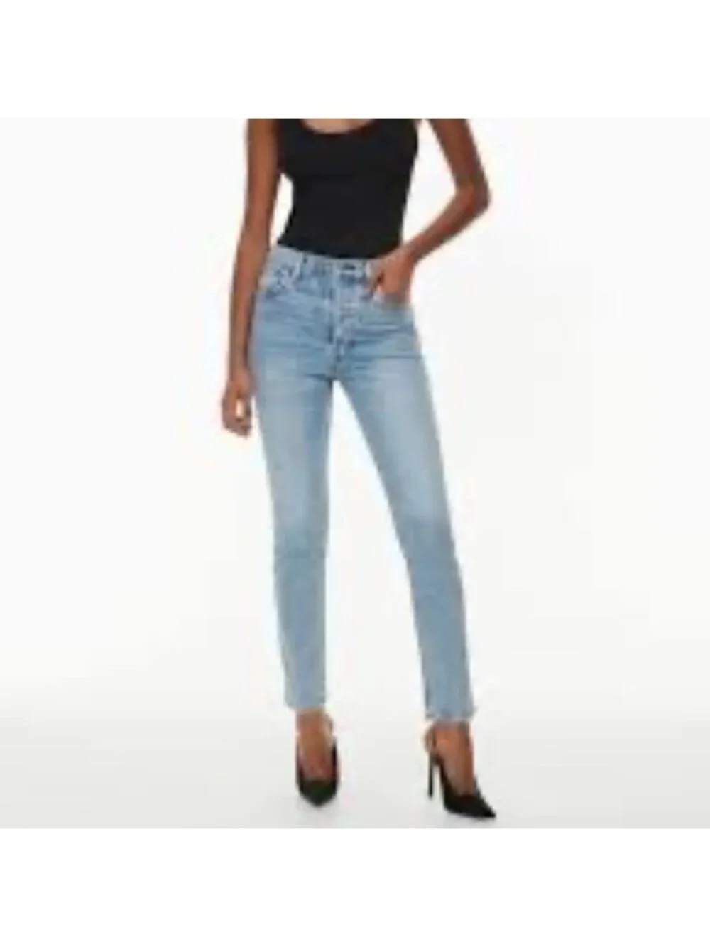 Denim Forum The Yoko High Rise Slim High-waisted slim jeans 25